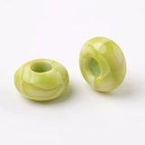 50pcs Polymer Clay Enamel European Beads Rondelle Spacer Beads 14x7.5mm