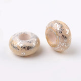 50pcs Polymer Clay Enamel European Beads Rondelle Spacer Beads 14x7.5mm