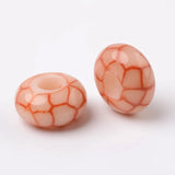 50pcs Polymer Clay Enamel European Beads Rondelle Spacer Beads 14x7.5mm