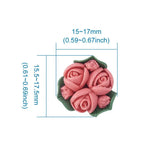 50pcs Porcelain Cabochons Clay Beads Flower Jewelry Accessories