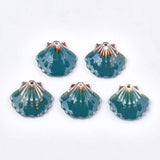 50pcs Porcelain Scallop Shell Charms For Necklace Earring Making 28.5x30x6mm