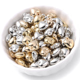 50pcs Heart Shape Pendant Beads CCB Metal Charm Beads for Jewelry Making