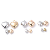 50pcs Heart Shape Pendant Beads CCB Metal Charm Beads for Jewelry Making