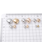 50pcs Heart Shape Pendant Beads CCB Metal Charm Beads for Jewelry Making