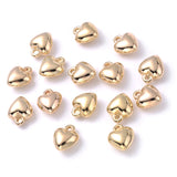 50pcs Heart Shape Pendant Beads CCB Metal Charm Beads for Jewelry Making