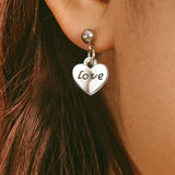50pcs Heart Shape Pendant Charms Alloy Love Bead Charms DIY Art Jewelry Making