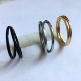 50pcs 2mm Stainless Steel Wedding Ring Men Women