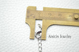 50pcs High Silver 7x12mm Lobster Clasps With 45mm Chain Jewelry Making