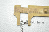 50pcs High Silver 7x12mm Lobster Clasps With 45mm Chain Jewelry Making