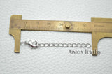 50pcs High Silver 7x12mm Lobster Clasps With 45mm Chain Jewelry Making