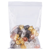 50pcs Hollow Bell Flower Brass Cord Ends Caps 15x12mm