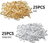 50pcs Hollow Leaf Charm Pendants Alloy Tree Leaves Bead Charms DIY Jewelry