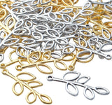 50pcs Hollow Leaf Charm Pendants Alloy Tree Leaves Bead Charms DIY Jewelry