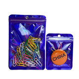 50pcs Holographic Laser Bag Self-sealing Plastic Pouches for Jewelry Display