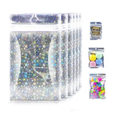 50pcs Holographic Zip Lock Bags Star Pattern Mylar Pouch Foil Baggies
