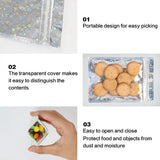 50pcs Holographic Zip Lock Bags Star Pattern Mylar Pouch Foil Baggies