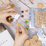 50pcs Holographic Zip Lock Bags Star Pattern Mylar Pouch Foil Baggies