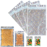 50pcs Holographic Zip Lock Bags Star Pattern Mylar Pouch Foil Baggies
