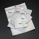 50pcs Holographic Ziplock Bags Resealable Plastic Pouch for Jewelry Crafts