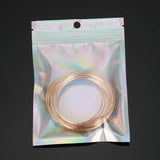 50pcs Holographic Ziplock Bags Resealable Plastic Pouch for Jewelry Crafts