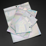 50pcs Holographic Ziplock Bags Resealable Plastic Pouch for Jewelry Crafts