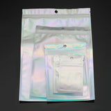 50pcs Holographic Ziplock Bags Resealable Plastic Pouch for Jewelry Crafts