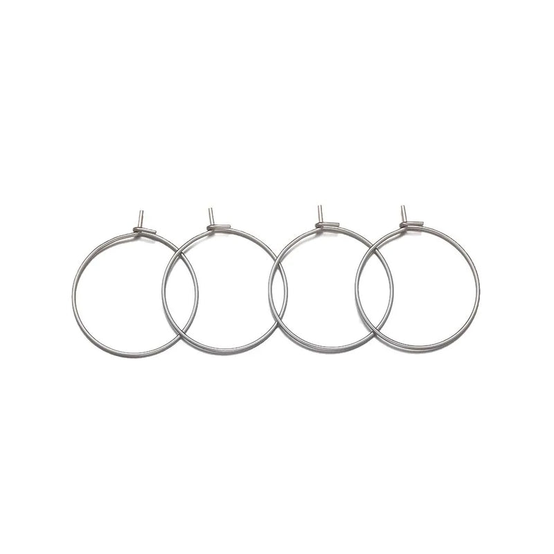50pcs Stainless Steel Earring Wires Beading Hoop for DIY Ear Jewelry