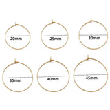 50pcs Stainless Steel Earring Wires Beading Hoop for DIY Ear Jewelry