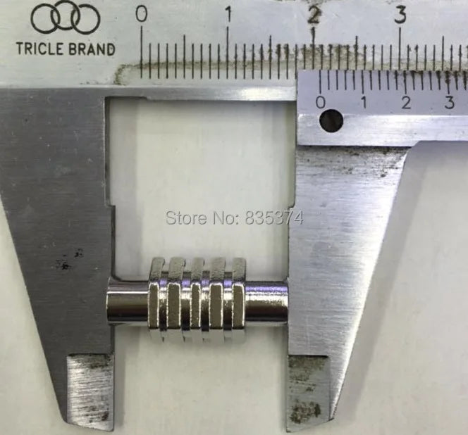 50pcs Rhodium Plated Copper Magnetic Clasp 9*20mm Inner 5mm Hole