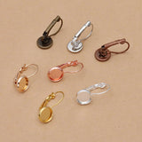 50pcs Copper Earring Settings Clip Base DIY Jewelry Making