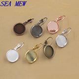 50pcs Copper Earring Settings Clip Base DIY Jewelry Making
