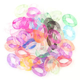 50pcs High-gloss Transparent Chain Beads Jewelry Making DIY Bracelet Necklace