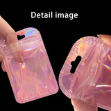 50pcs Iridescent Self Sealing Ziplock Bags Jewelry Retail Packaging Pouches