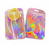 50pcs Iridescent Self Sealing Ziplock Bags Jewelry Retail Packaging Pouches