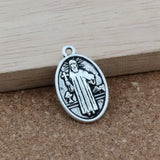 50pcs Jesus Christ Religion Tibetan Silver Alloy Charm Pendants