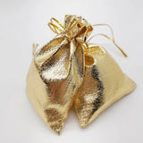 50pcs Silver/Gold Velvet Bag Drawstring Jewelry Pouch 7x9 9x12 10x15cm