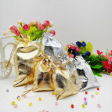 50pcs Silver/Gold Velvet Bag Drawstring Jewelry Pouch 7x9 9x12 10x15cm