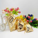 50pcs Silver/Gold Velvet Bag Drawstring Jewelry Pouch 7x9 9x12 10x15cm