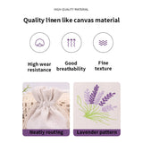 50pcs Flax Drawstring Jewellery Pouch with Stitchwork Hoist Bag