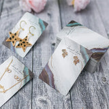 50pcs Jewelry Display Card Earring Small Business Cardboard Packaging Organizer