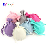 50pcs Velvet Gift Bags for Jewelry Packaging Wedding with Candy Bag
