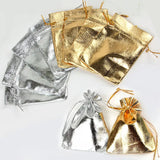 50pcs Foil Cloth Drawstring Jewelry Gift Bags for DIY Wedding Party