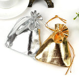 50pcs Foil Cloth Drawstring Jewelry Gift Bags for DIY Wedding Party