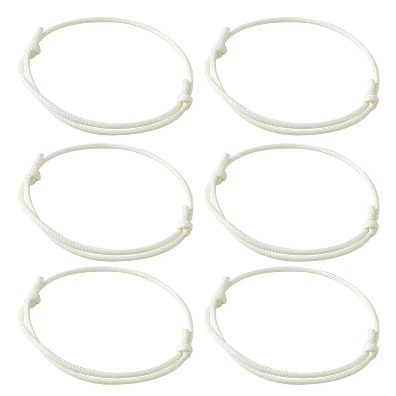 50pcs Mixed Polyester Rope Adjustable Lucky Couple Bracelet DIY Jewelry Making