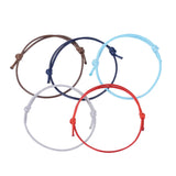 50pcs Mixed Polyester Rope Adjustable Lucky Couple Bracelet DIY Jewelry Making
