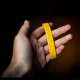 50pcs LIVE STRONG Sport Wristbands Motivational Bracelets Yellow