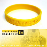 50pcs LIVE STRONG Sport Wristbands Motivational Bracelets Yellow