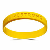 50pcs LIVE STRONG Sport Wristbands Motivational Bracelets Yellow