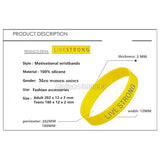 50pcs LIVE STRONG Sport Wristbands Motivational Bracelets Yellow