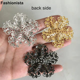 50pcs Large Metal Flower Bead Caps, 51mm, Gold, Silver, Bronze